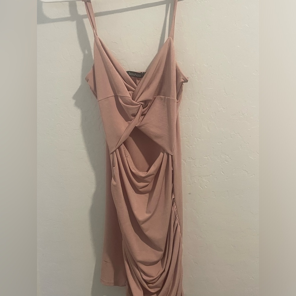 Boohoo pink going out dress